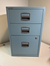 NEW! Bisley 3-Drawer Home File Cabinet - Doulton Blue  **REDUCED PRICE**