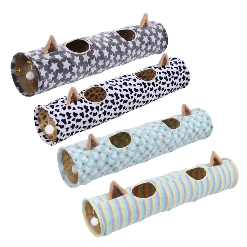 Pet Cat Tunnel House Cats Sleeping Tunnel Collapsible Playtube Toy Indoor Tent