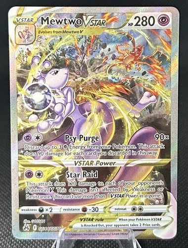 Pokémon TCG Mewtwo VSTAR GG44/GG70 Crown Zenith Galarian Gallery Holo Ultra Rare