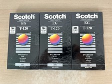 3M - VHS - Scotch Brand Blank Videocassette T120 - Lot Of 3 Tapes - NEW Sealed