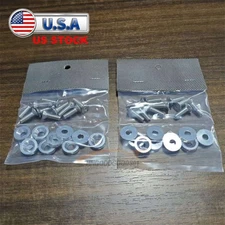 20Pcs Billet Aluminum Fender Bumper Washer Bolt Engine Bay Dress Up Kit Silver