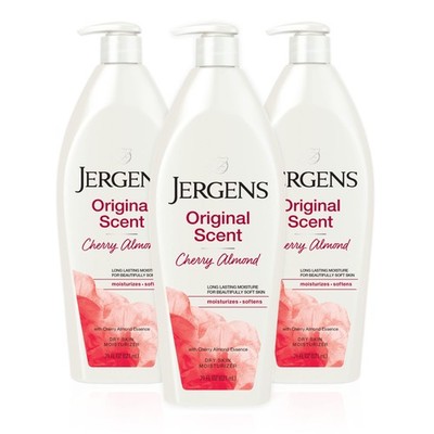 Jergens Original Scent Dry Skin Body Lotion, Hand 21 Fl Oz (Pack of 3), White 
