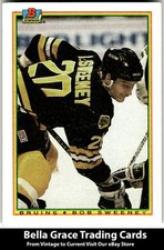 1990-91 Bowman Bob Sweeney #28 Boston Bruins NHL Hockey