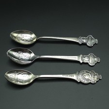 Vintage Rolex Bucherer Souvenir Spoon Lot 3 Lucerne Geneve Interlaken Swiss