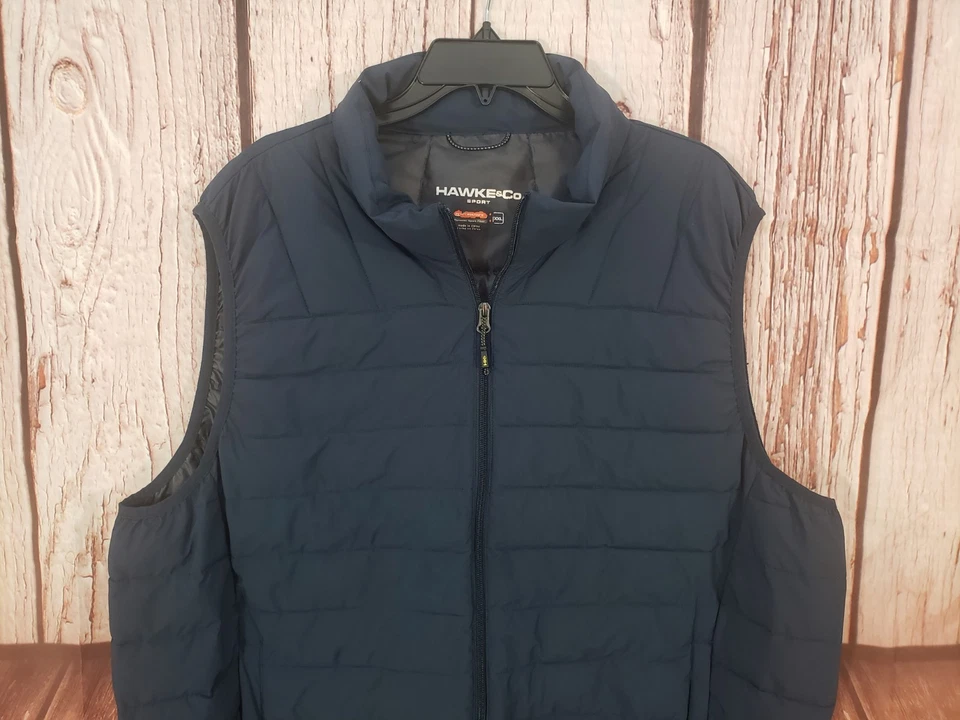 Hawke & Co XXL Puffer Vest Blue Mens Full Zip Jacket - Image 2 of 4