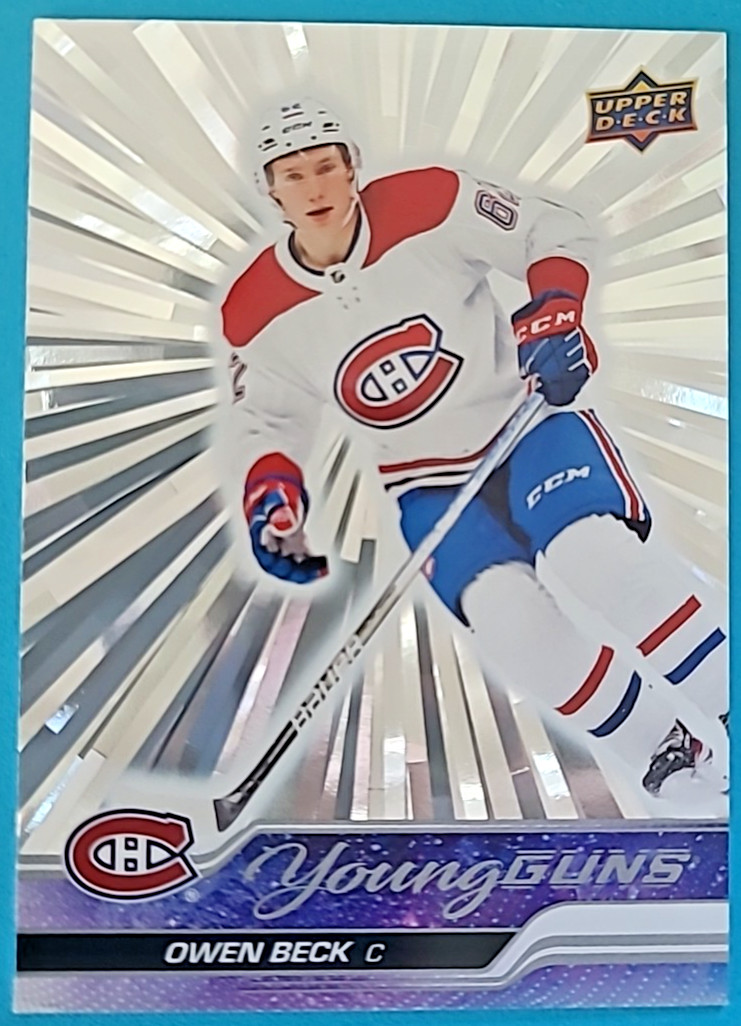 2023-24 Owen Beck Upper Deck Young Guns OUTBURST SILVER Rookie RC #214