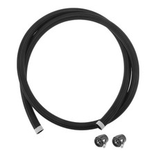 AN-12 Fuel Line Kit 7.02Ft with 2 Pcs Black Clamps 1 Set