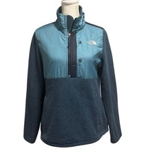 The North Face Women  s Size S Half Zip Button Pocket Fleece Jacket Pullover Blue