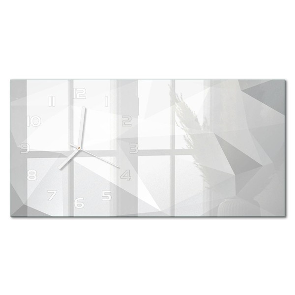 Wanduhr Glasuhr Glas-Wanduhr Abstraktion Hintergrund WeißE Zeiger 60X30 Cm-image
