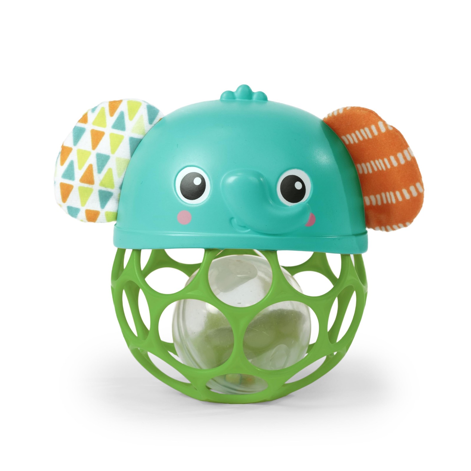 Bright Starts Giggle & Glow Musical Light-Up Rattle Easy-Grasp Oball Elephant To