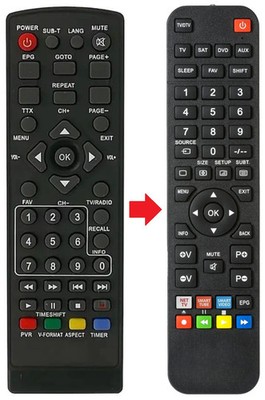 Fernbedienung geeignet für TEKONE DVB-H265-T3