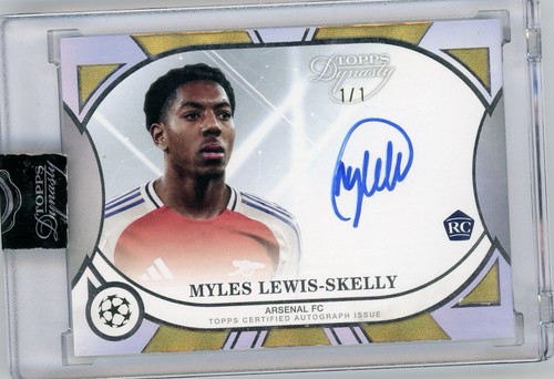 Myles Lewis-Skelly 2024-25 Topps Dynasty UEFA  On Card Rookie Auto True 1/1 RC