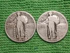 1927 P & 1928 P Standing Liberty Quarter 90% Silver Coin