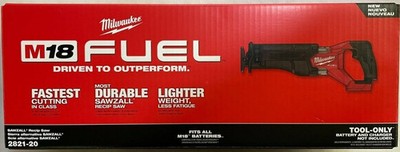 Milwaukee GENUINE 2821-20 Fuel M18 Gen 2 Sawzall Reciprocating Saw New in box