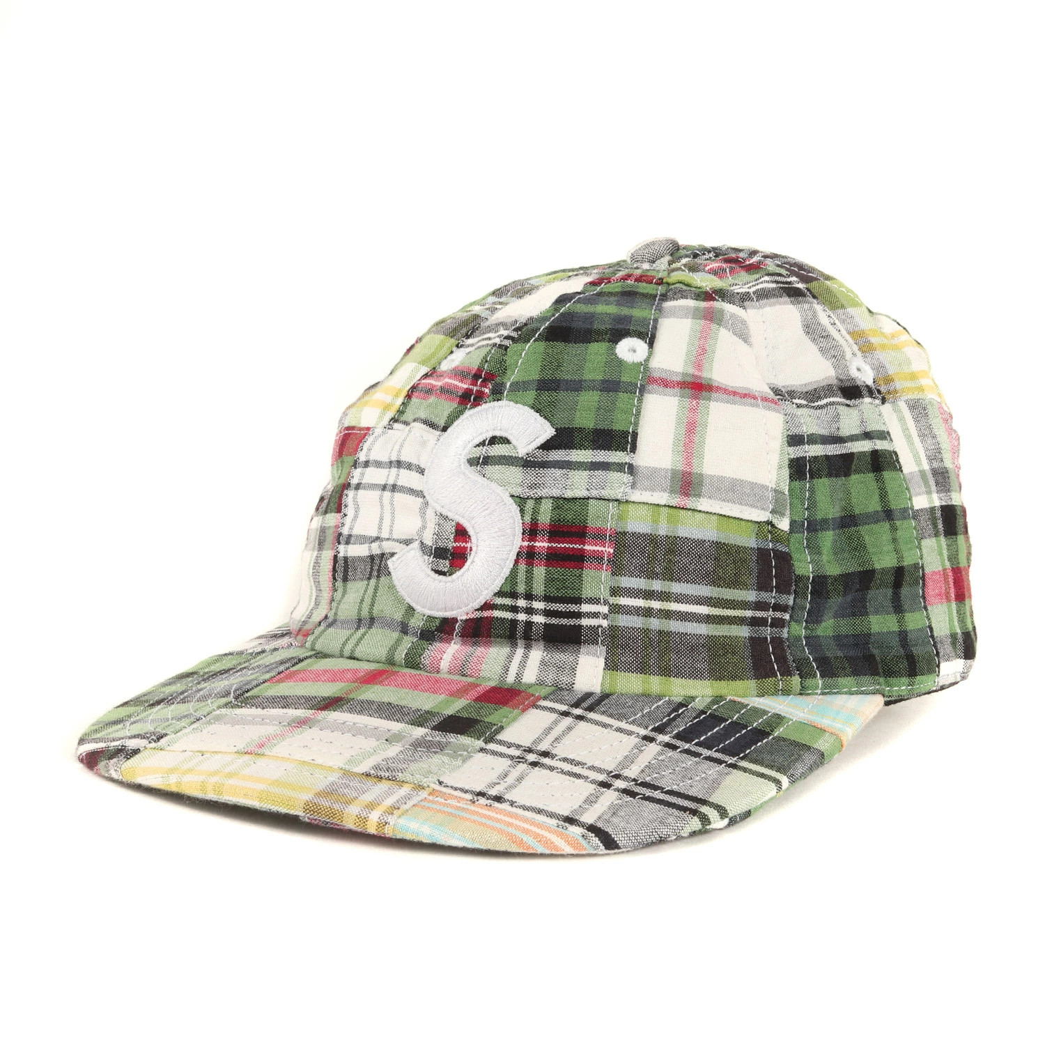 Supreme Cap Madras Check Patchwork SizeS Logo 6-P… - image 1