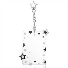 Cute Photocard Holder Keychain, Star Photo Card Holder Creative Photocard Key.