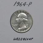1964-P Washington quarter, 90% silver coin