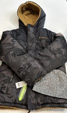 Free Country Boys Reversible Camo Black Coat/w Beanie Size M 10-12 Brand New   