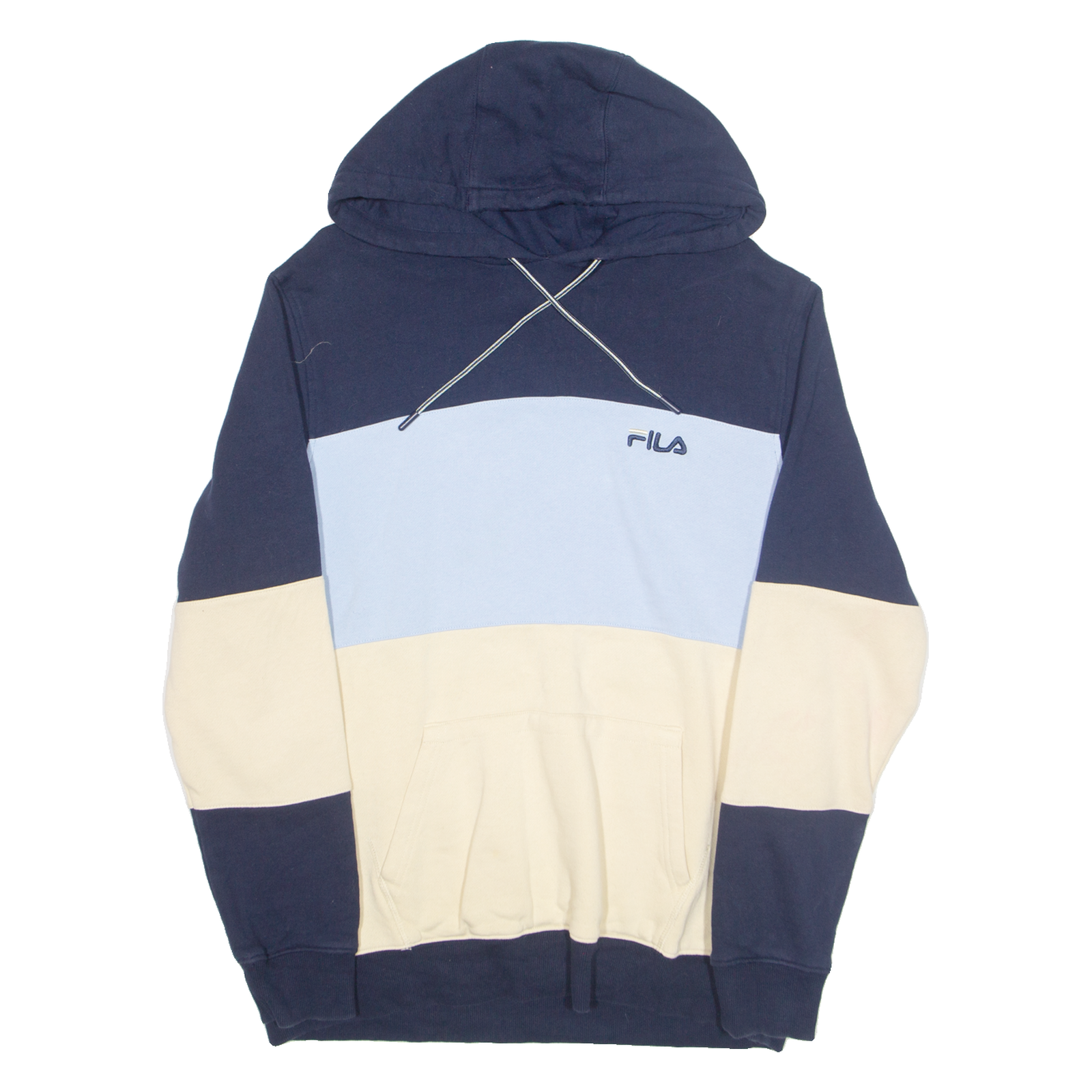 FILA Colourblock Felpa con Cappuccio Uomo Blu M