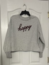 Old Navy Women  s Light Gray Sweatshirt Medium EUC Long Sleeve