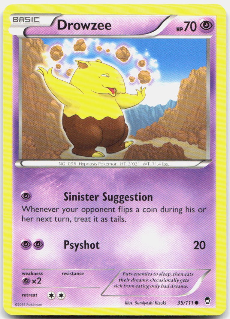 Drowzee 35/111 Common Furious Fists Pokemon NM