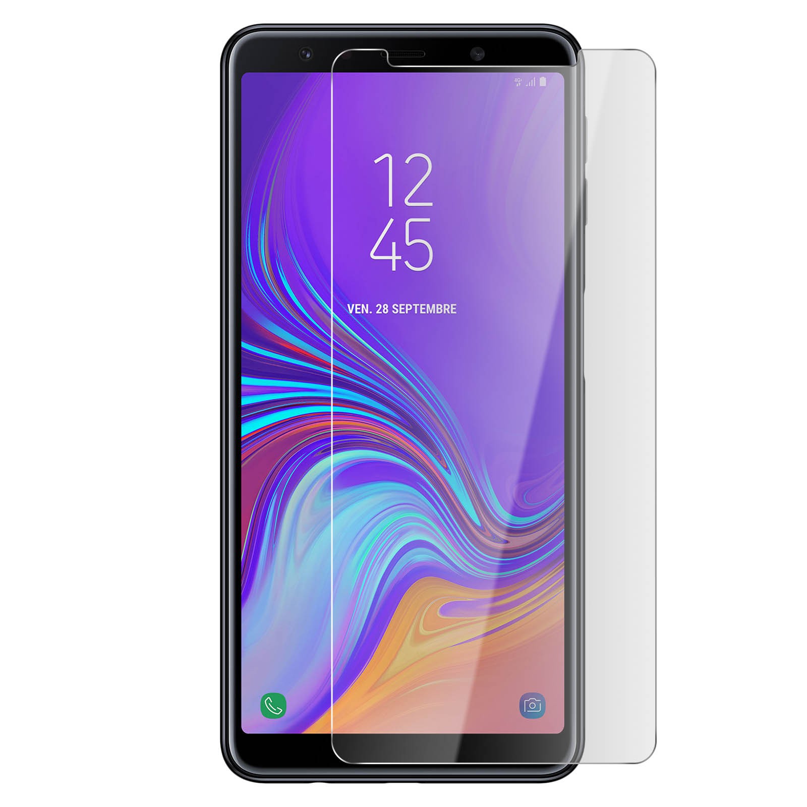 Verre trempé Galaxy A7 2018 film de protection écran transparent 9H