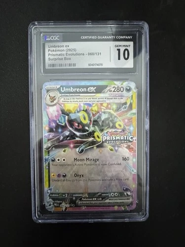 Pokémon Umbreon ex 060/131 Stamped Surprise Box Prismatic Evolutions CGC 10