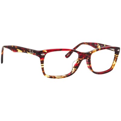 Ray-Ban Eyeglasses RB 5228F 5710 Spotted Red Havana Square Frame 53[]17 140