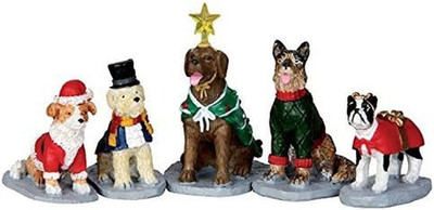 Lemax Village Collection Costumed Canines Set of 5 # 32126 by Lemax Village Coll