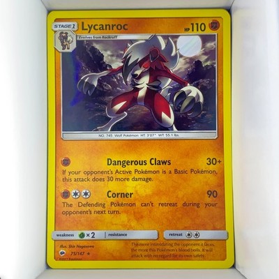 Lycanroc 75/147 SM 2017 English Sun & Moon Burning Shadows