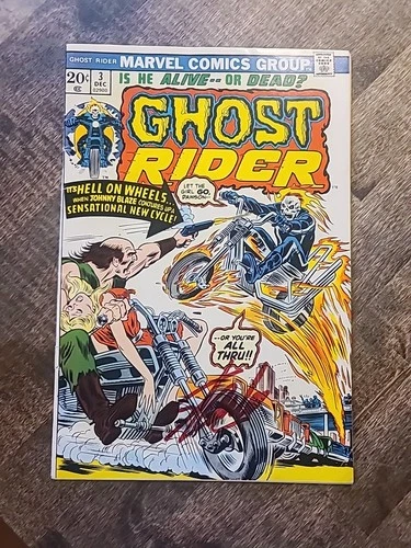 Ghost Rider #3 Marvel 1973 Comic Book Vintage VG Condition Stan Lee Signed