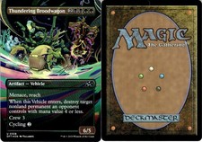 Thundering Broodwagon (Borderless) Aetherdrift Foil MTG NM