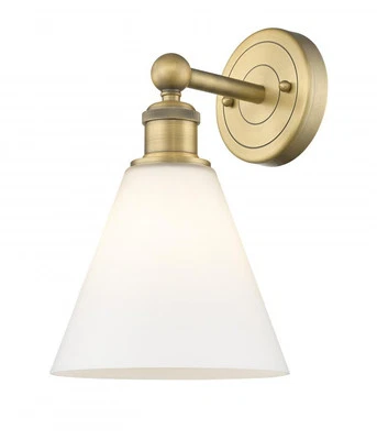 Innovations Lighting Berkshire Wall Sconce Brass & Matte White 616-1W-BB-GBC-81