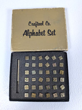 Craftool Co. Alphabet Numbers Set 8137 Vintage Leather Crafting Stamps 1/4"