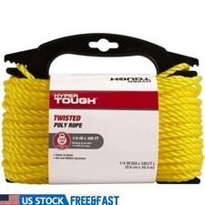 1/4 Inch 100ft Twisted Polypropylene Rope Strong Flexible Float Rot Resistant US