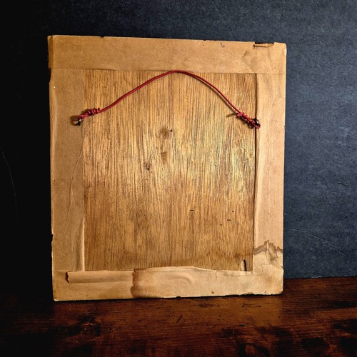 Boceto vintage 1966 en madera firmado - panel de arte montado de 12"x12" - Imagen 9 de 9