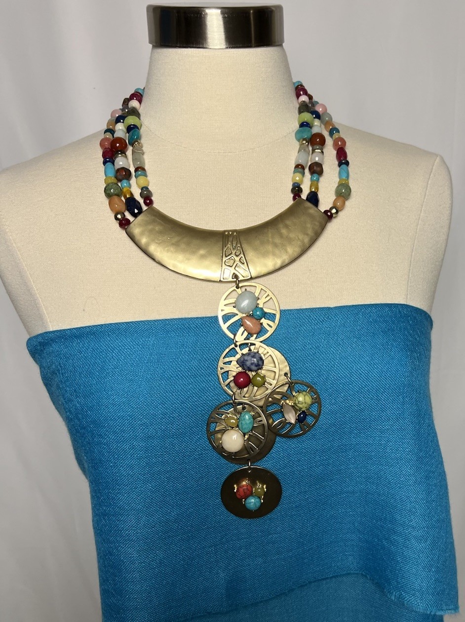 Chico's Collectibles Multi-Colored Gold Tone Mult… - image 1