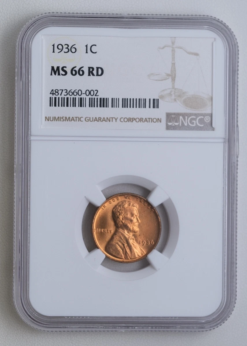 NGC 1936 Year Grade MS 66 Lincoln Wheat US Small Cents (1909-1958