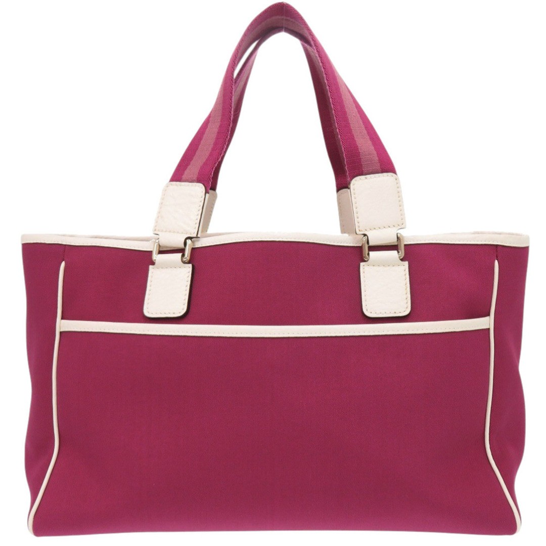 Gucci Canvas Tote Bag Wine Red White Used Women’s 35cm x 22.5cm thumbnail 2