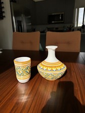 D'Ilaria Caraffa in ceramica italiana con tazza - Bellissima ceramica italiana stile Deruta