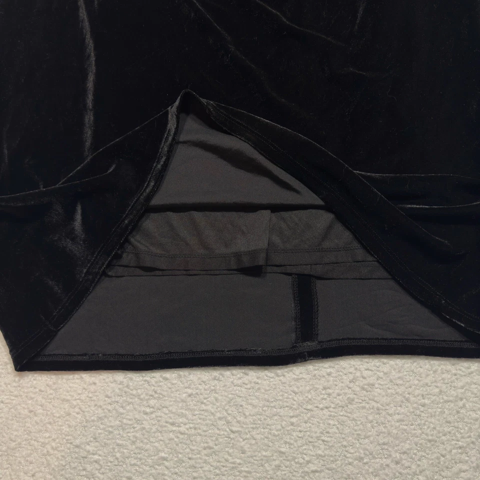 Новый с Ярлыками Nipon бутик женщин платье винтажный черный бархат искусственного надежном V шеи с подкладкой размер 18 - Изображение 3 из 4