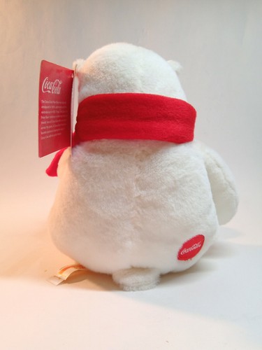 Coca Cola Polar Bear 8" Plush Stuffed Animal Toy Plushie Red Scarf 2013 DanDee - Picture 5 of 10