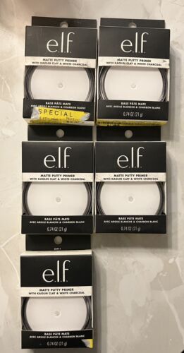 5x E.l.f. Matte Putty Primer Universal Sheer 0.74 oz each NIB