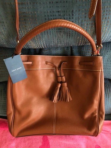 COLE HAAN double strap hobo purse Woodbury Color.  Great Gift  NWTS 