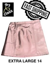 NWT Girls Art Class Faux Leather Skirt Pink Metallic X Large 14 FAST SHIPPING