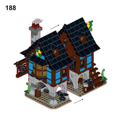 Medieval Hotel House 658 Pieces MOC-113518 Building Blocks Toys Creative Set
