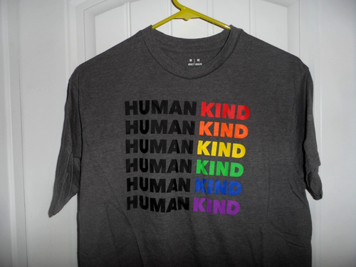 Tolles Human Kind Kurzarm T-Shirt Gr. M Unisex Herren - Bild 3 von 4