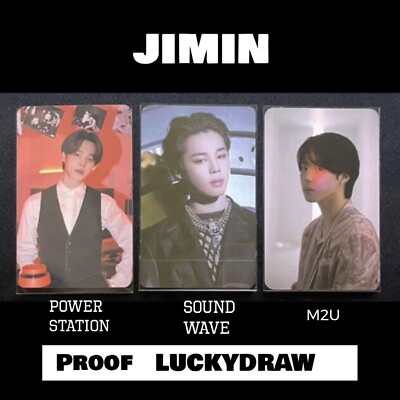 BTS JIMIN Proof Lucky Draw official Photocard Power Station M2U