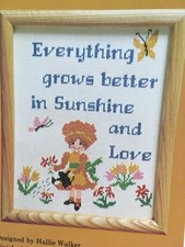 The Creative Circle Cross Stitch Kit SUNSHINE AND LOVE 1608  8 x 10" Flowers
