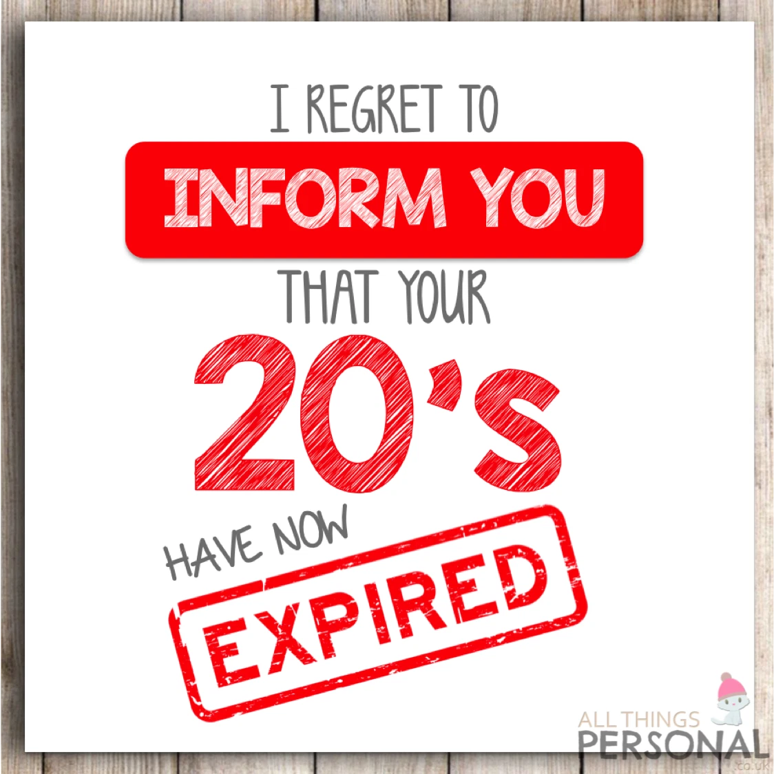 Funny 30th Birthday Card Sister Brother Friend Son Daughter Thirty Humour Joke 8438506010728